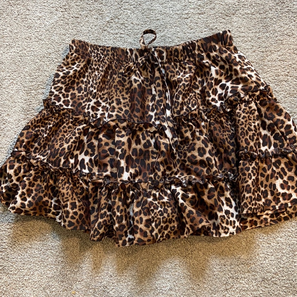 Shein Leopard Mini Skirt with Ruffle